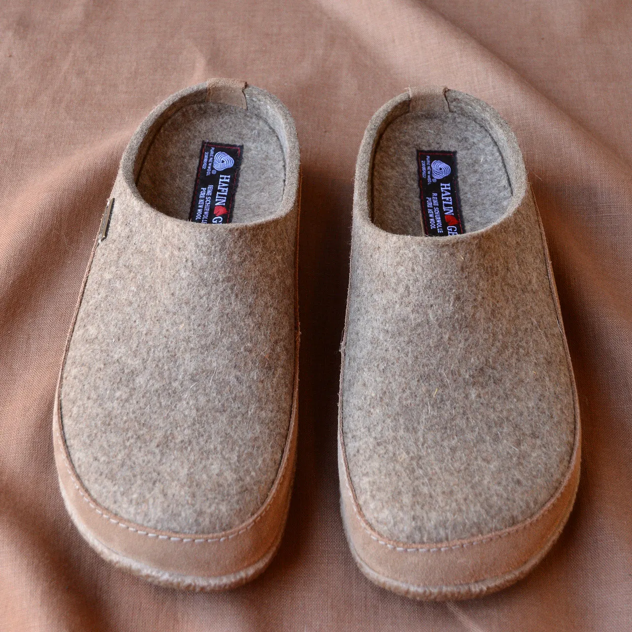 Wool Felt Slippers - Blizzard - Taupe (Adults 36-46)