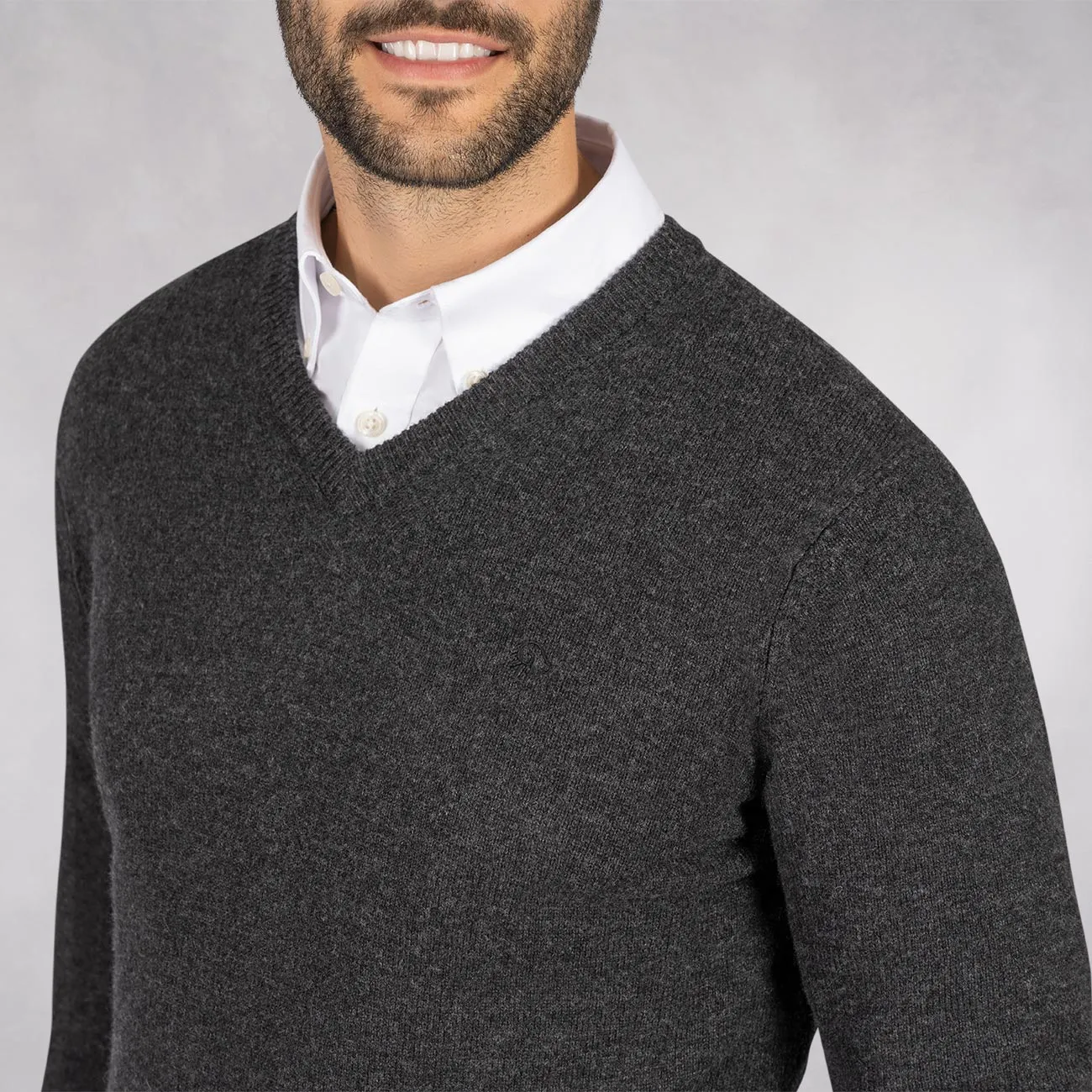 Wool Pullover V Neck Men