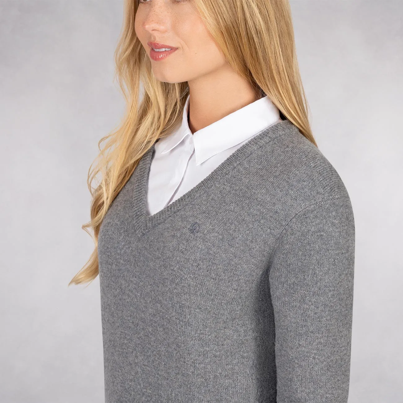 Wool Pullover V Neck Women