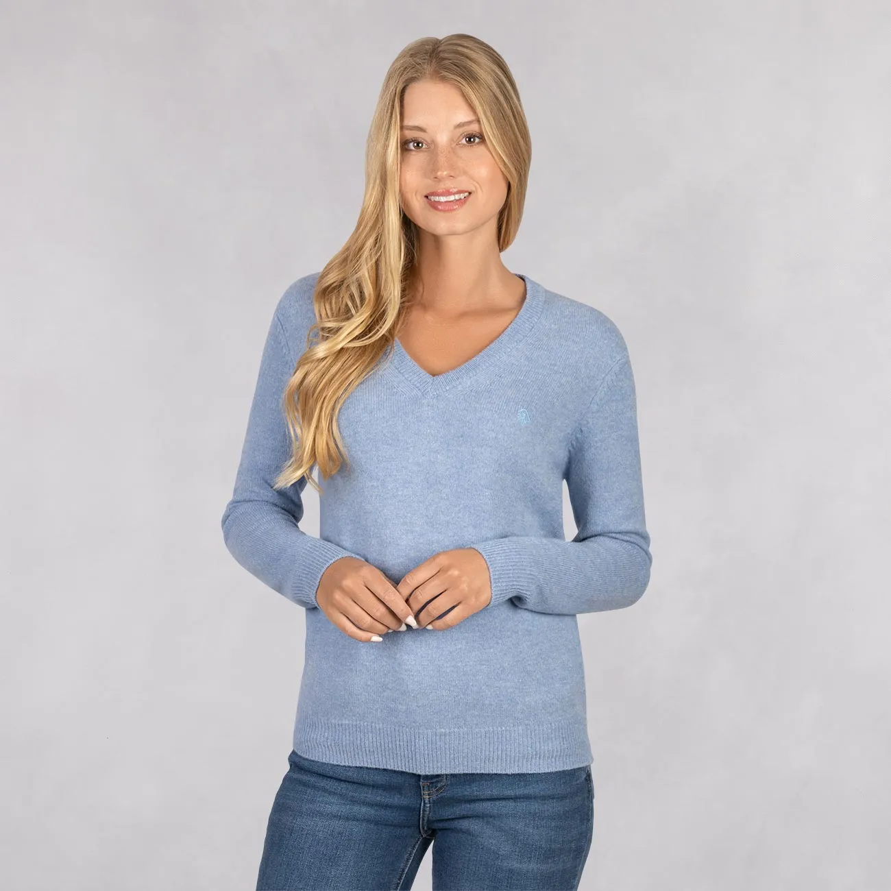 Wool Pullover V Neck Women