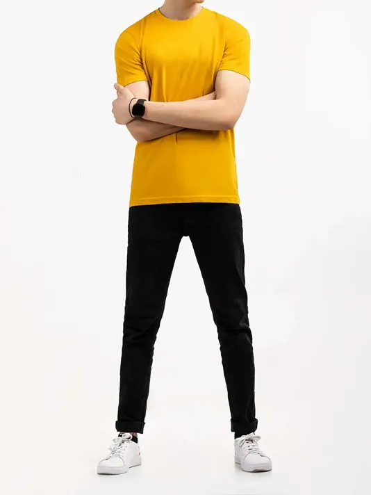 Yellow Crew Neck T-shirt